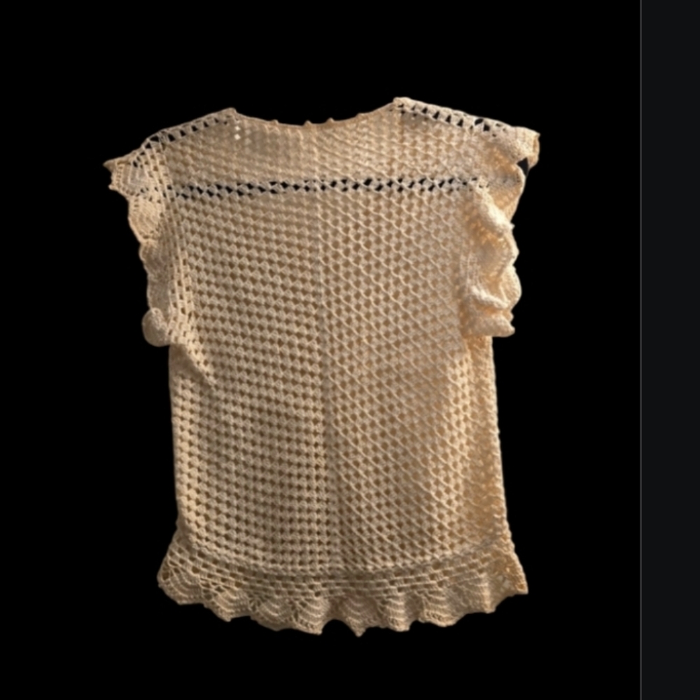 Muney New York beige crochet top. Size small - Picture 2 of 5